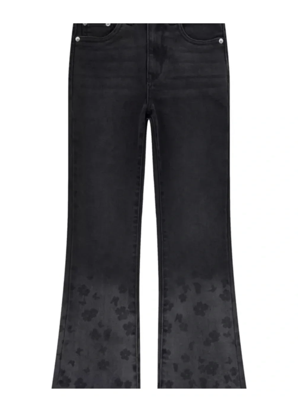 Levi's Black Ombre Floral Flare Jeans for Kids